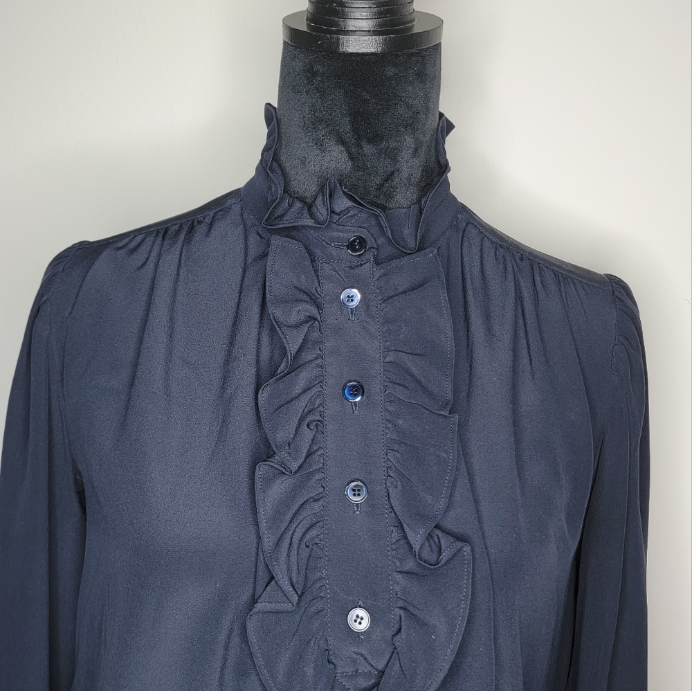 Stella McCartney Meredith blouse Size S  Navy Blue - Picture 5 of 16